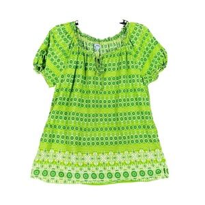 IZOD Country Cotttagecore Top Balloon Sleeve Womens L Floral Whimsical Y2K